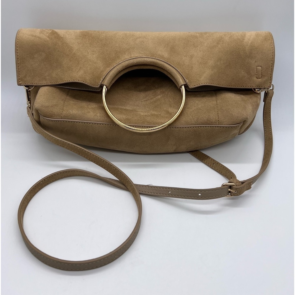 BANANA REPUBLIC WOMENS TAN SYNTHETIC LEATHER BAG